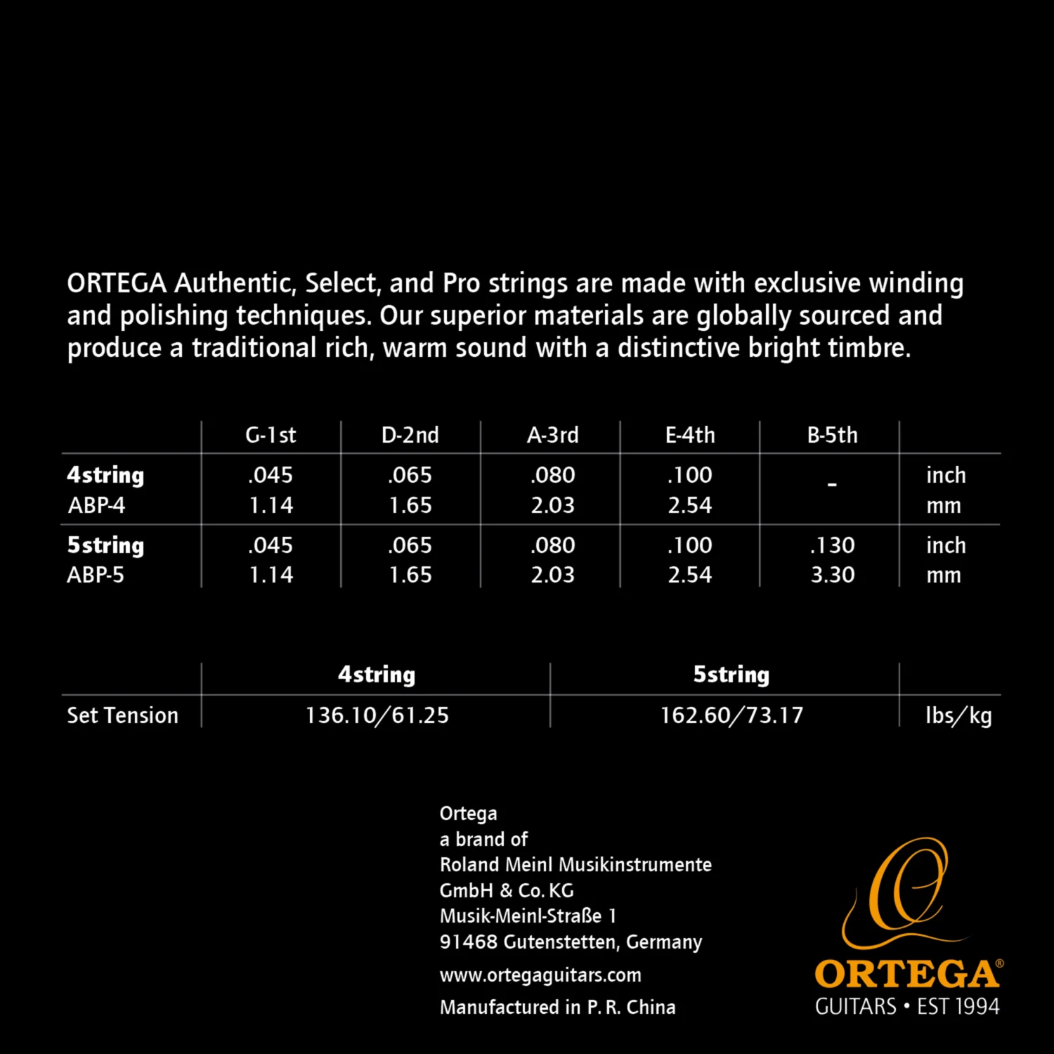 ５弦アコースティックベース弦