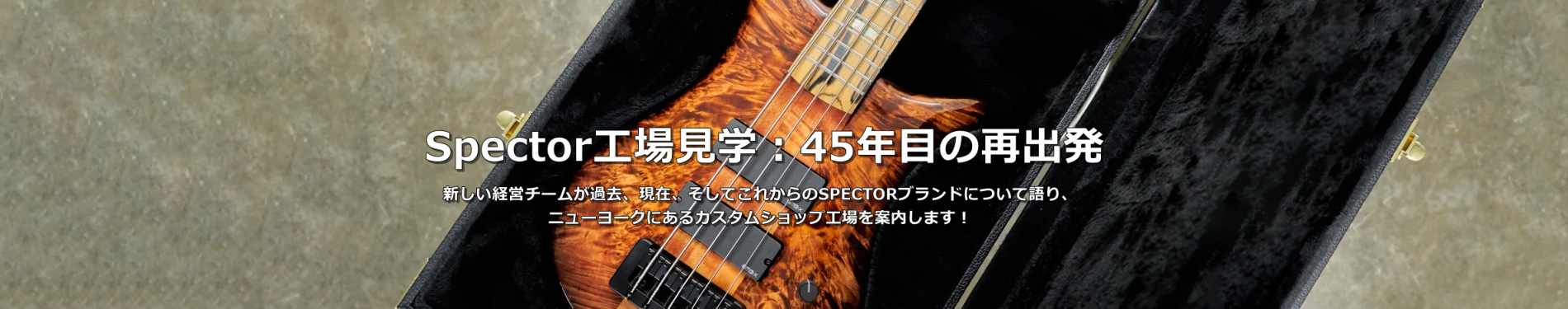 Spector 工場見学 45年目の再出発