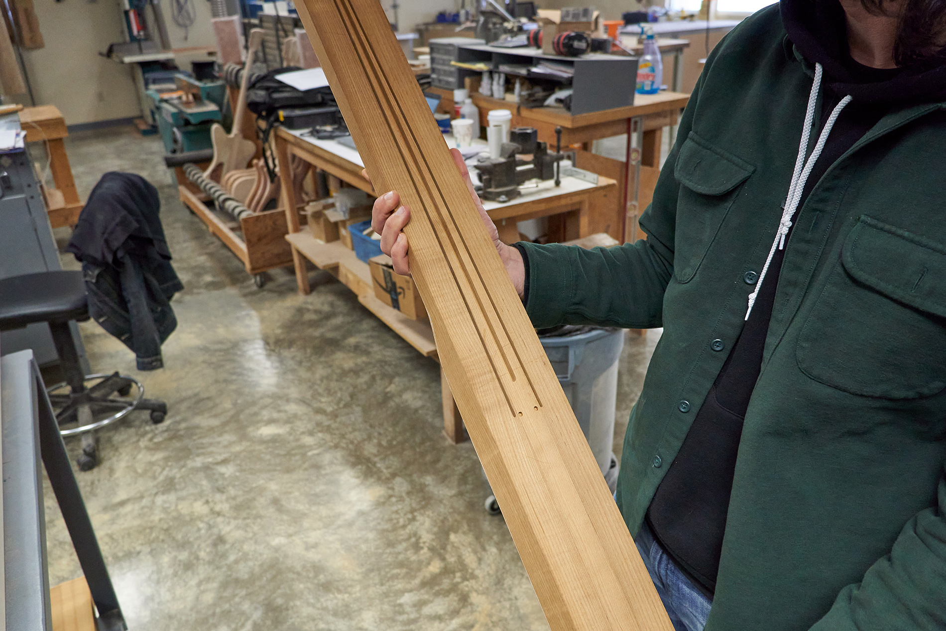 加工前のネック材