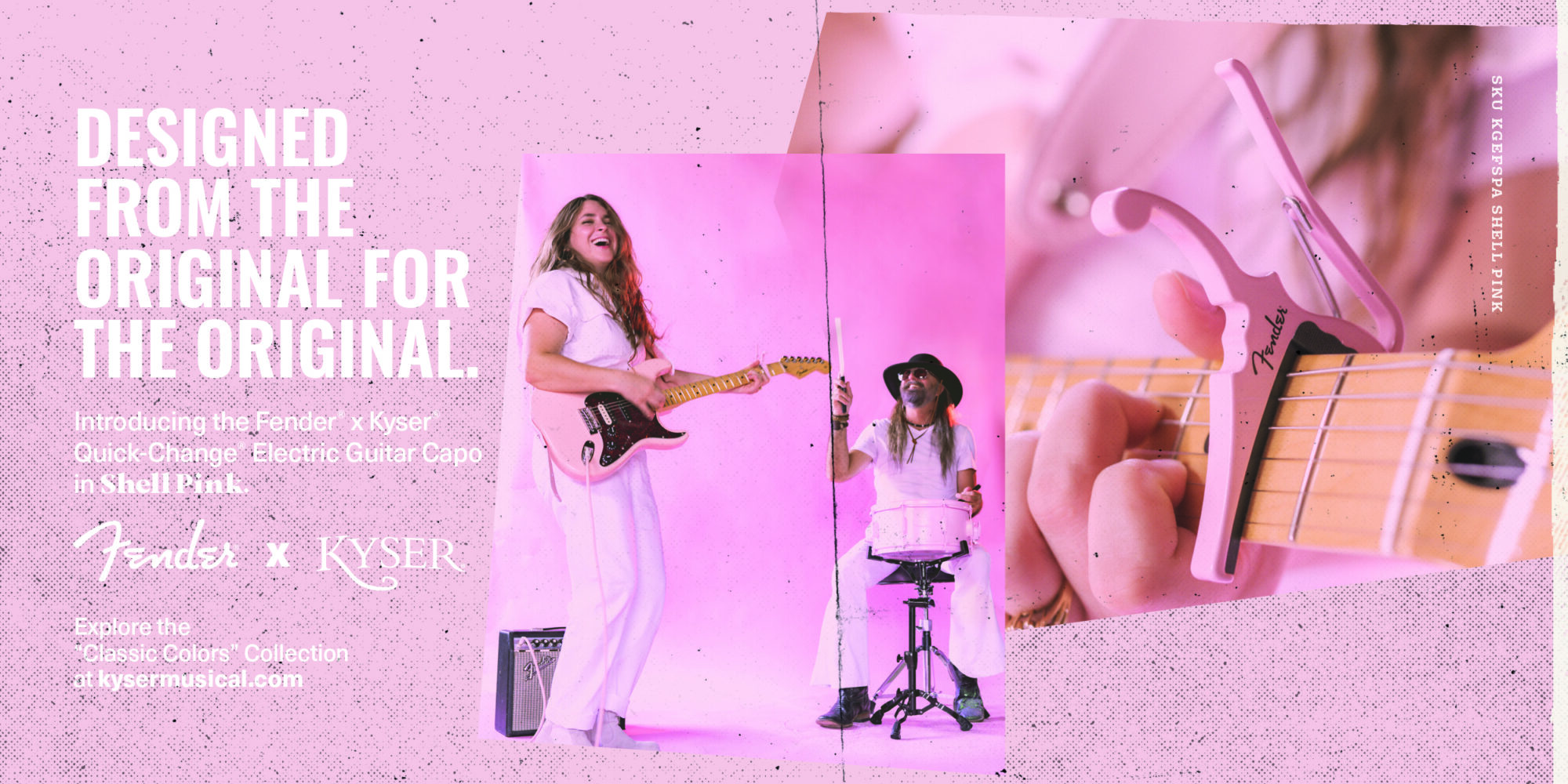 Kyser新製品 Fender® Capo Shell Pink