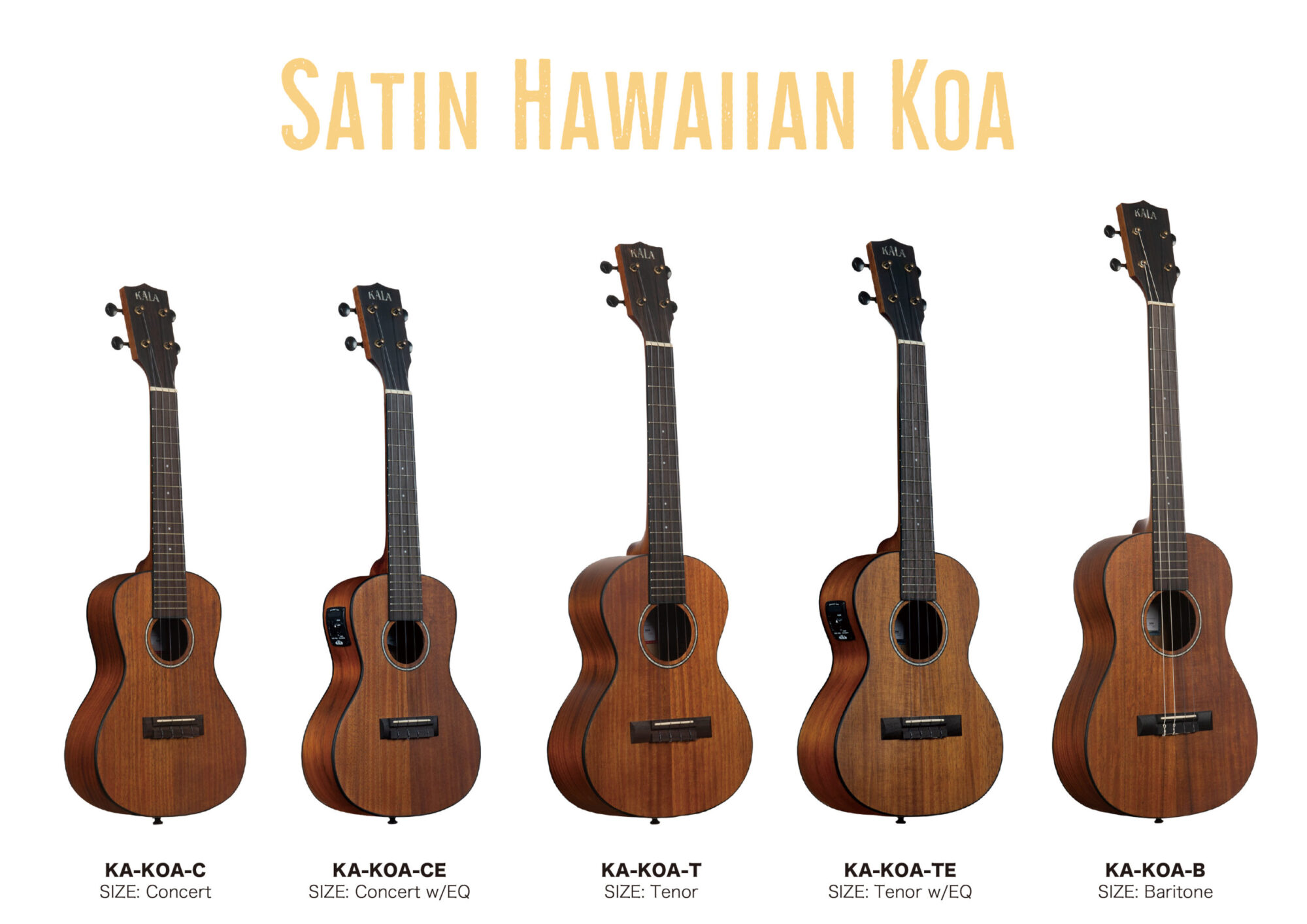 KALA Hawaiian Koa Glossシリーズ 仕様変更のお知らせ