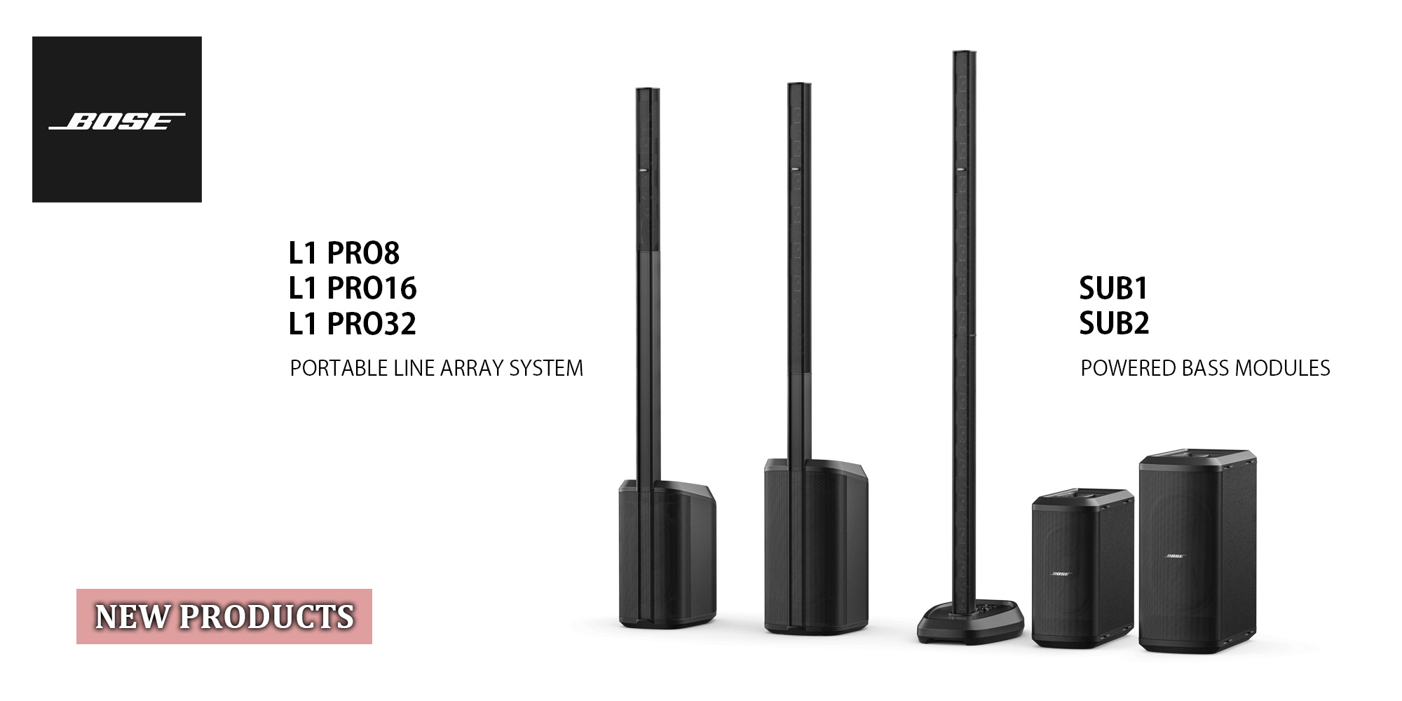 BOSEがさらなる可搬性とパワーを備えた新シリーズ L1 Pro ポータブルラインアレイを発表！