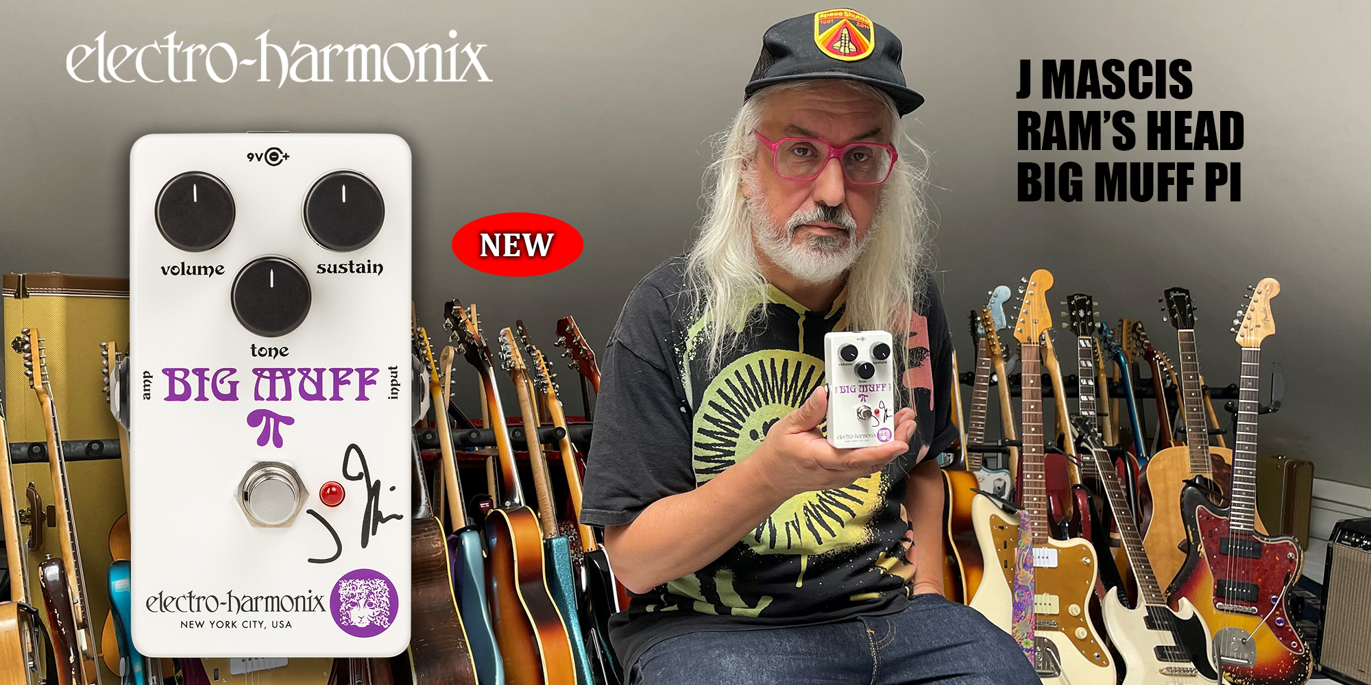 【EHX】新製品 J MASCIS RAM’S HEAD BIG MUFF PI