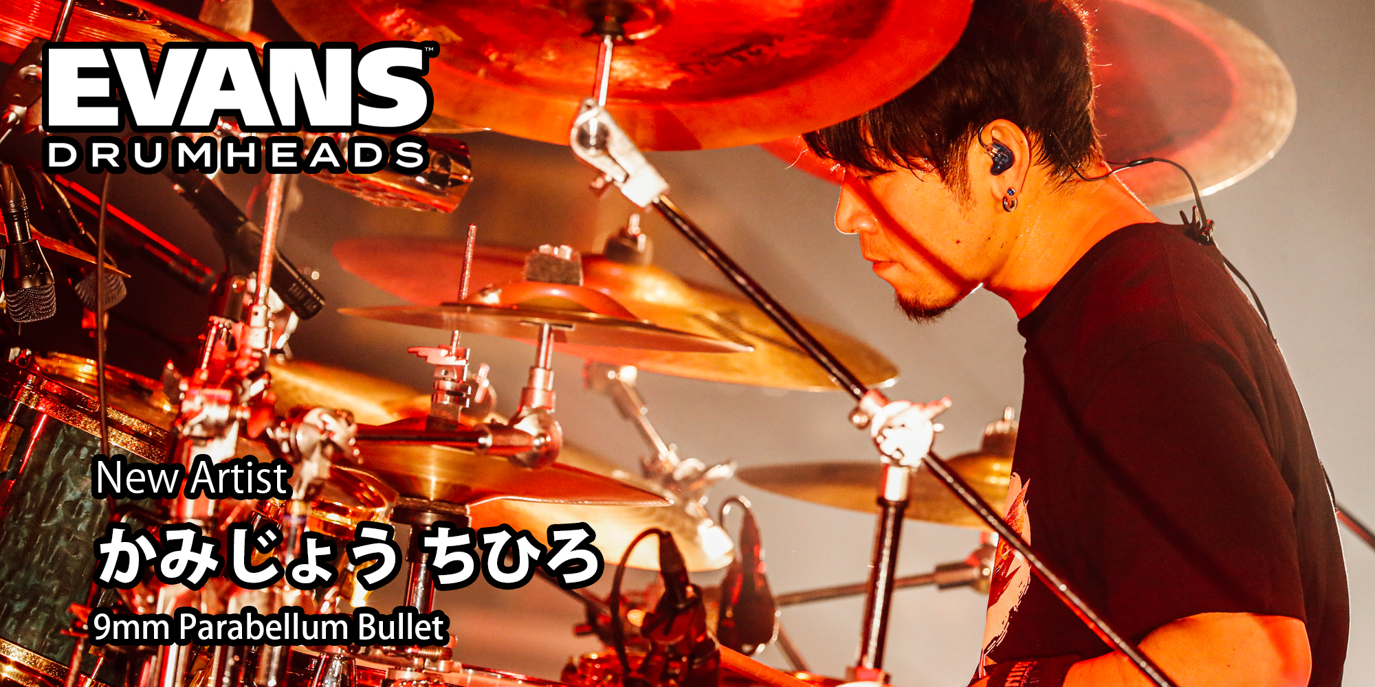 EVANS アーティスト かみじょうちひろさん (9mm Parabellum Bullet) のページ公開！