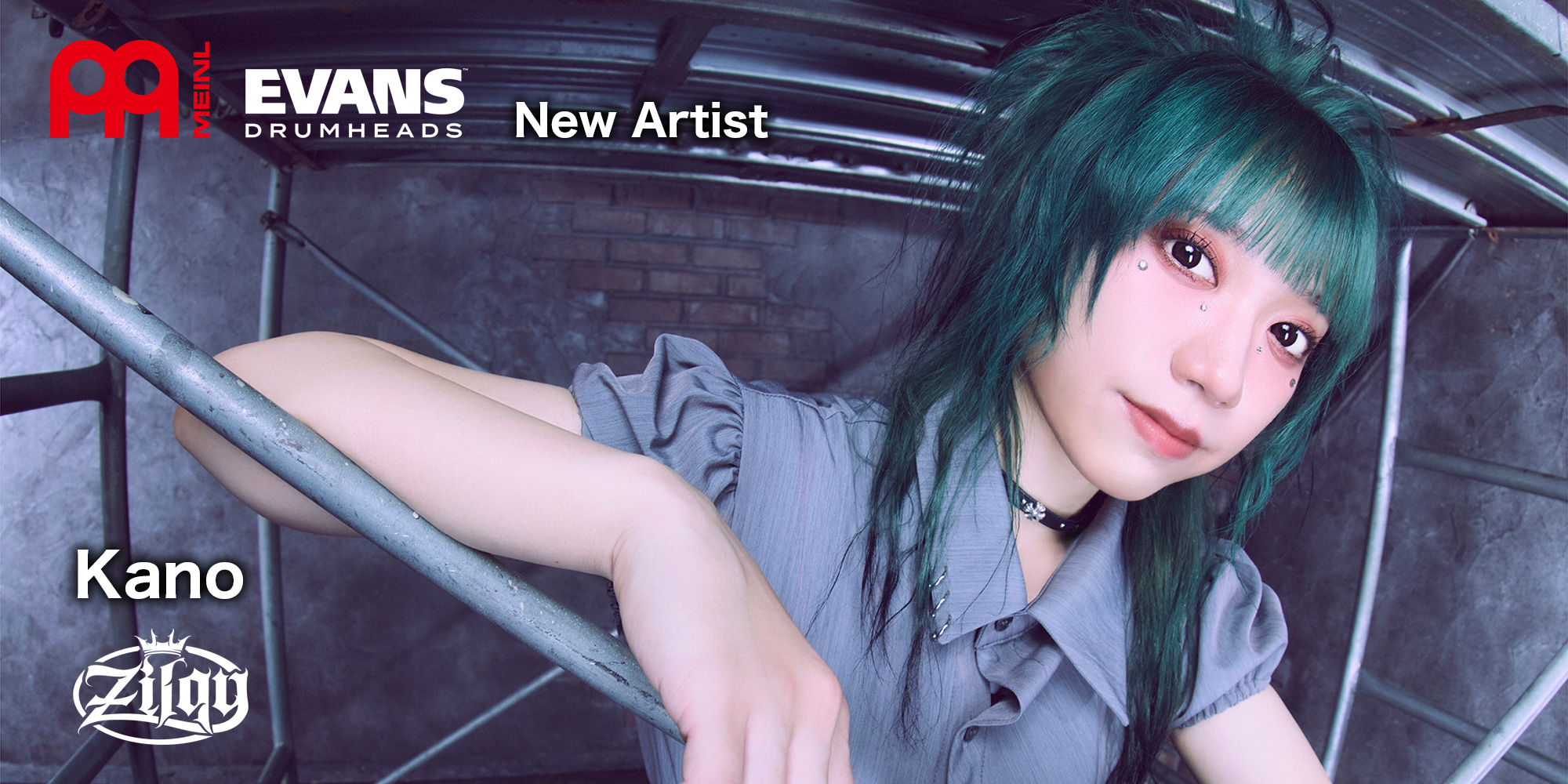 「Zilqy」Kanoさんが、MEINL、EVANS アーティストに加わりました！