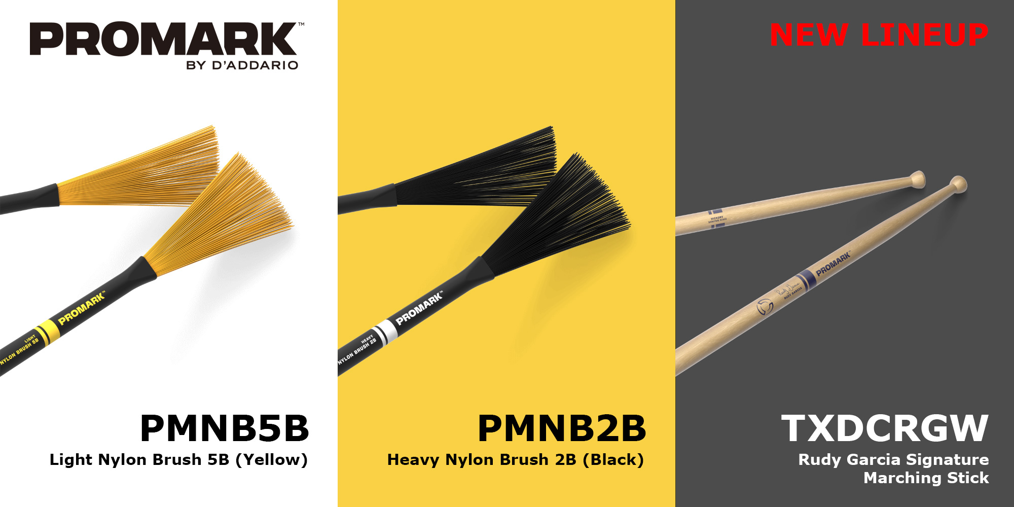 PROMARK 新製品ナイロンブラシ＆マーチングスティック